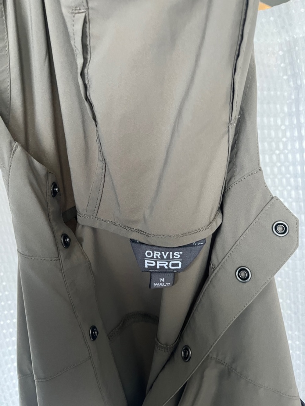 Orvis PRO Hooded Long Sleeve Button Up Shirt Men's M Olive Green - Picture 10 of 11